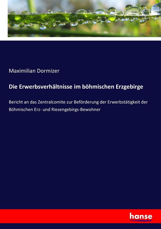 Produktbild: Die Erwerbsverh&auml;ltnisse im b&ouml;hmischen Erzgebirge