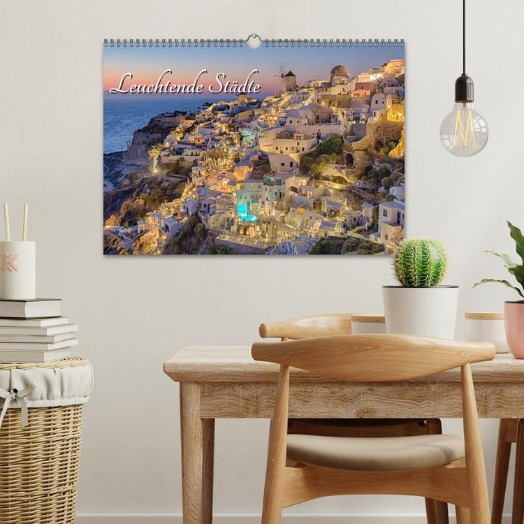 Produktbild: Leuchtende St&auml;dte (Wandkalender 2026 DIN A3 quer), CALVENDO Monatskalender