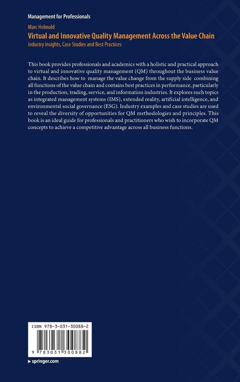 Produktbild: Virtual and Innovative Quality Management Across the Value Chain