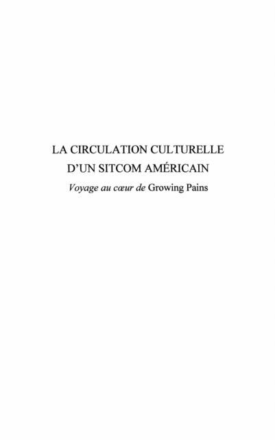 Produktbild: Circulation culturelle d'un sitcom ameri