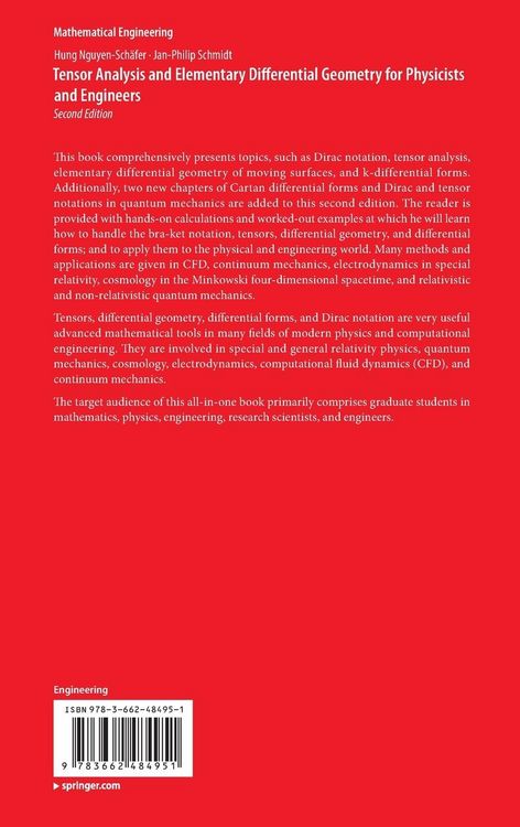 Produktbild: Tensor Analysis and Elementary Differential Geometry for Physicists and Engineers