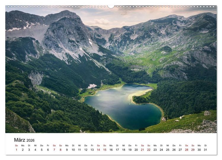 Produktbild: Montenegro - Im Land der schwarzen Berge (hochwertiger Premium Wandkalender 2026 DIN A2 quer), Kunstdruck in Hochglanz