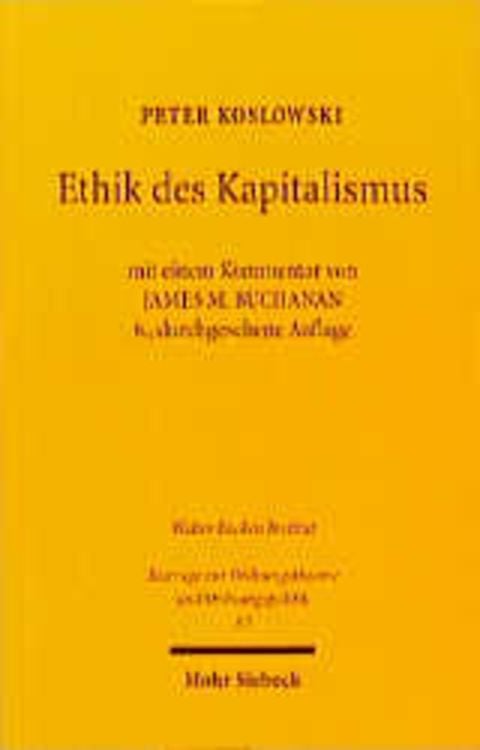 Produktbild: Ethik des Kapitalismus