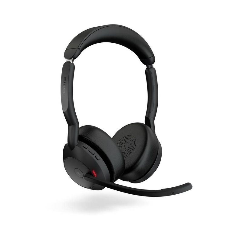 Produktbild: Jabra Evolve2 55 Link 380/390a UC Stereo On Ear Headset Bluetooth&reg; Stereo Schwarz Mikrofon-Rauschunterdr&uuml;ckung, Noise Cancelling Computer