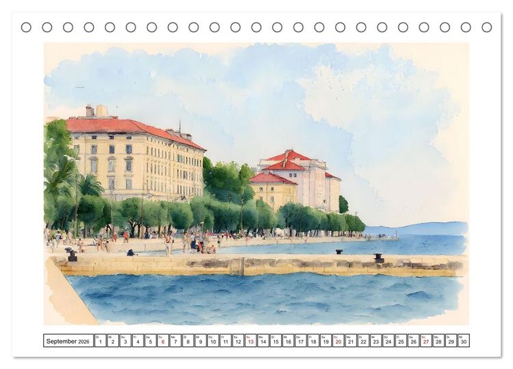 Produktbild: Vielf&auml;ltiges Urlaubsland Kroatien (Tischkalender 2026 DIN A5 quer), CALVENDO Monatskalender