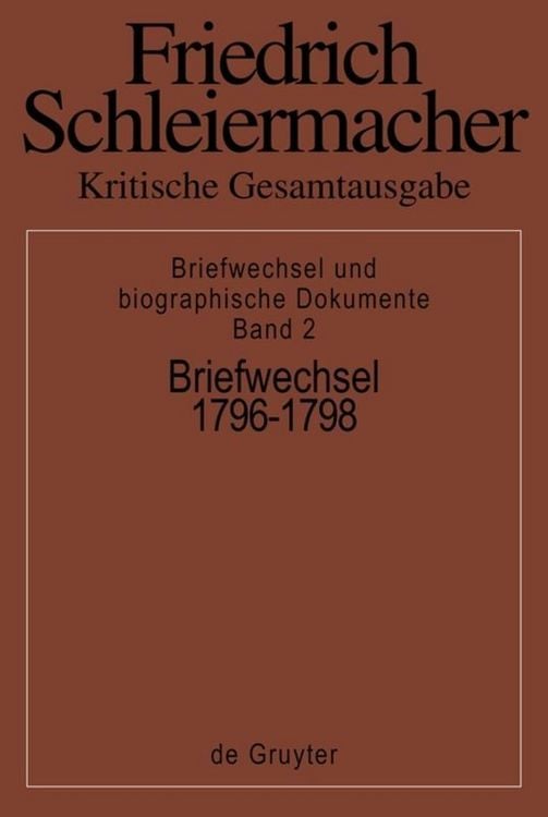 Produktbild: Briefwechsel 1796-1798
