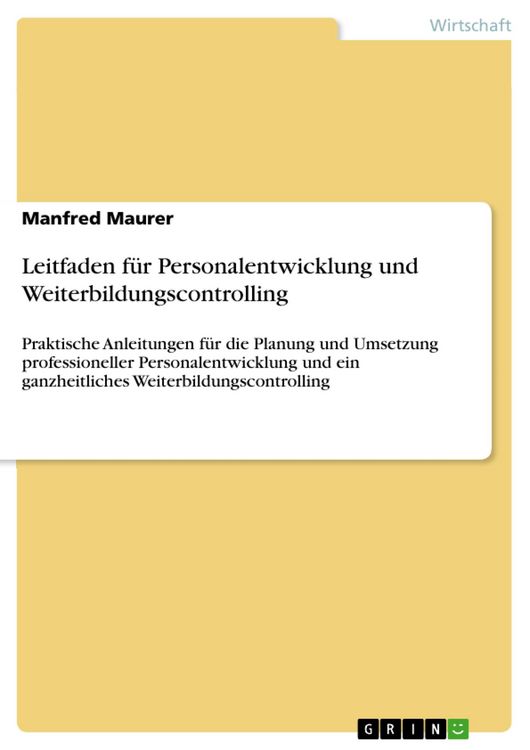 Produktbild: Leitfaden f&uuml;r Personalentwicklung und Weiterbildungscontrolling