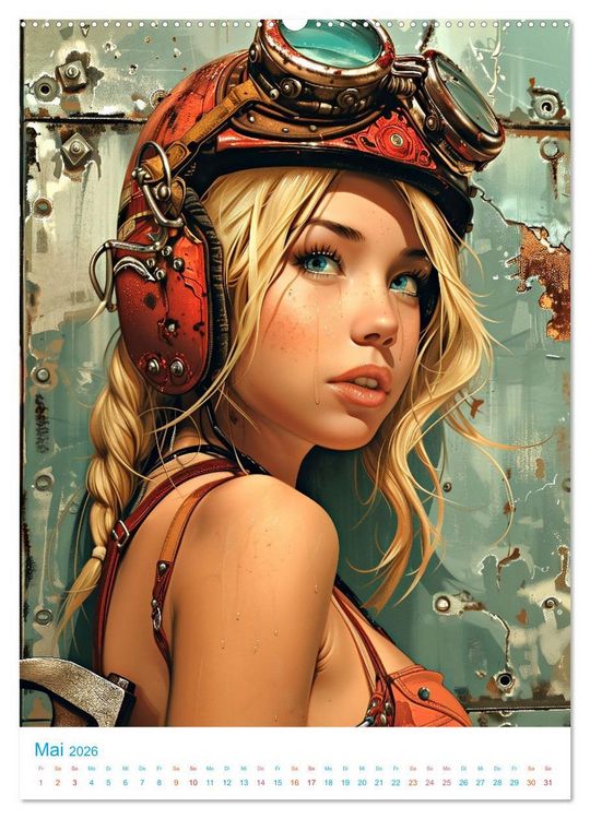 Produktbild: Steampunk Helden (Wandkalender 2026 DIN A2 hoch), CALVENDO Monatskalender