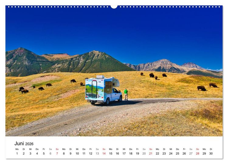 Produktbild: KANADA Mit dem Camper quer durch die Rockies (Wandkalender 2026 DIN A2 quer), CALVENDO Monatskalender