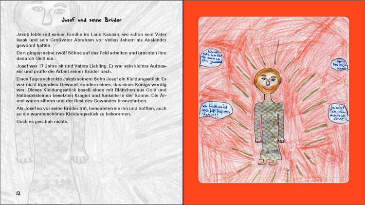 Produktbild: Die Josefsgeschichte - Von Kindern f&uuml;r Kinder erz&auml;hlt und gezeichnet. Mit Anleitungen f&uuml;r eine kreative Schreib- und Theaterwerkstatt