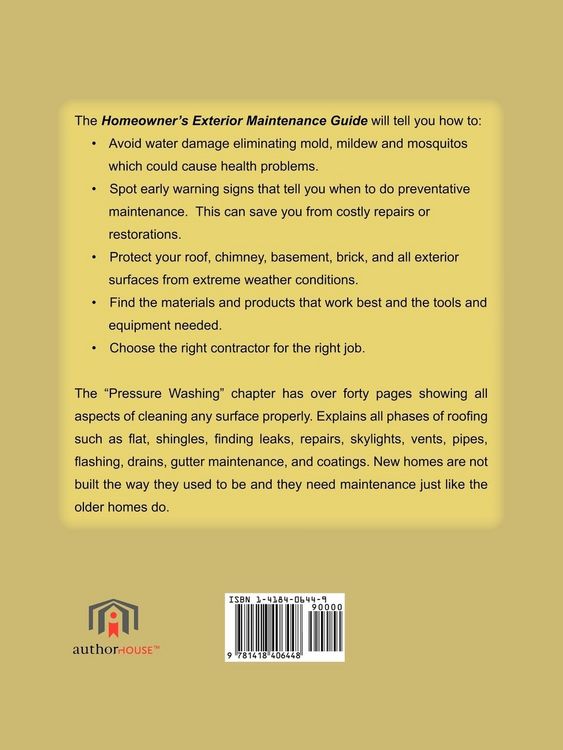 Produktbild: The Homeowners Exterior Maintenance Guide