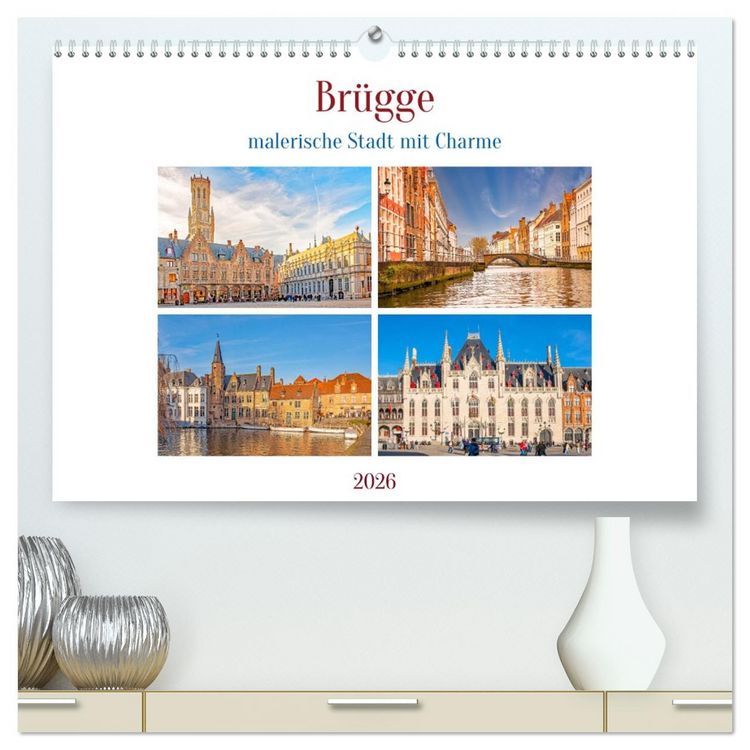 Produktbild: Br&uuml;gge - malerische Stadt mit Charme (hochwertiger Premium Wandkalender 2026 DIN A2 quer), Kunstdruck in Hochglanz