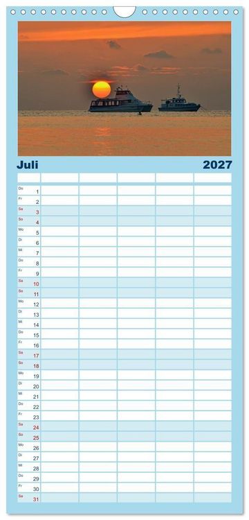 Produktbild: Familienplaner 2027 - Malediven - die Sehnsucht nach dem Paradies mit 5 Spalten (Wandkalender, 21 x 45 cm) CALVENDO