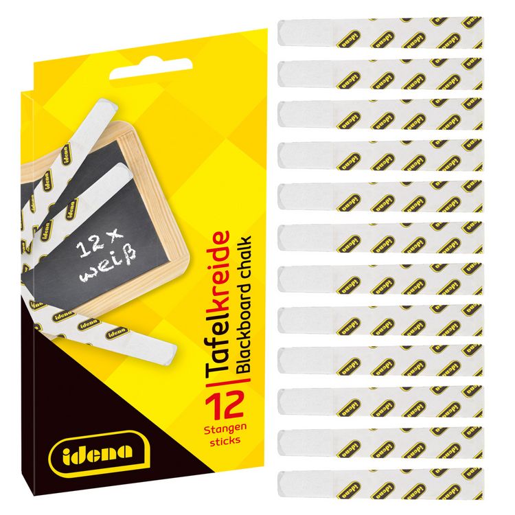 Produktbild: Idena Tafelkreide wei&szlig; 12 St&uuml;ck