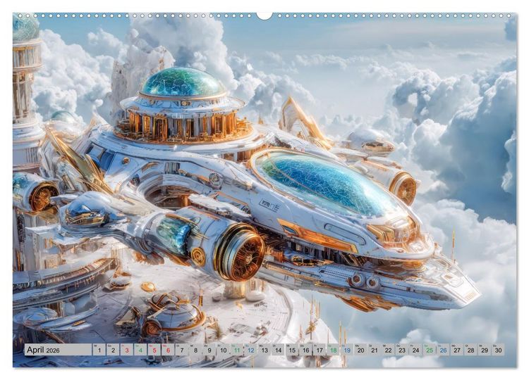 Produktbild: Science-Fiction Erlebnisse - Fantastische Welten (Wandkalender 2026 DIN A2 quer), CALVENDO Monatskalender