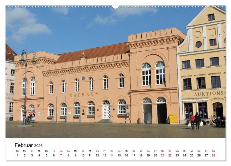 Produktbild: Schwerin - Landeshauptstadt von Mecklenburg-Vorpommern (hochwertiger Premium Wandkalender 2026 DIN A2 quer), Kunstdruck in Hochglanz