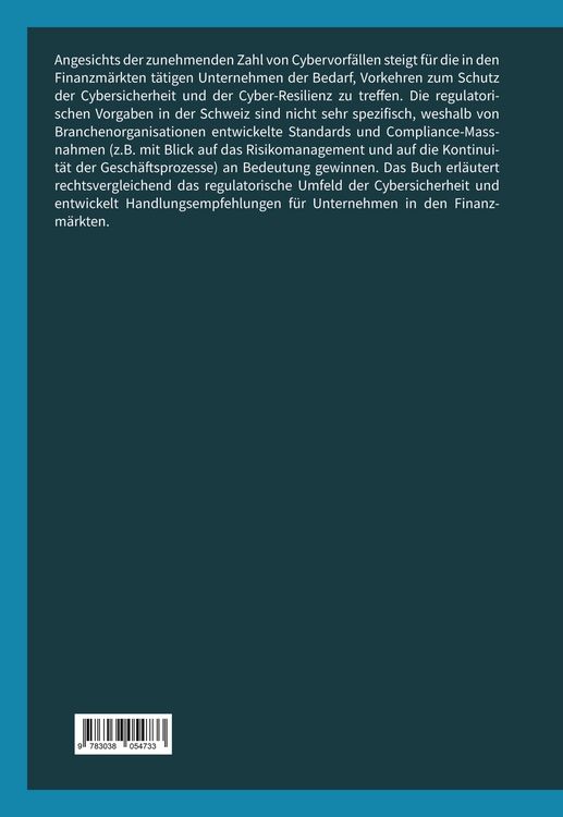 Produktbild: Cybersicherheit und Cyber-Resilienz in den Finanzm&auml;rkten