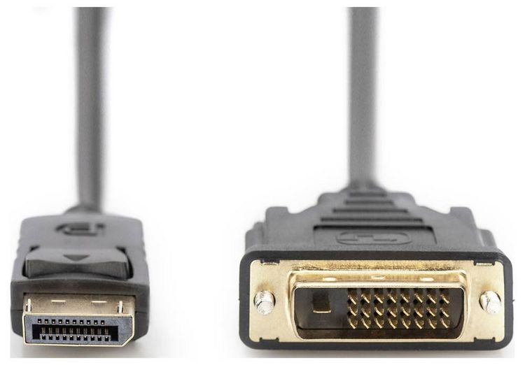 Produktbild: Digitus DisplayPort / DVI Adapterkabel DisplayPort Stecker, DVI-D 24+1pol. Stecker 2 m Schwarz AK-340306-020-S DisplayPort-Kabel