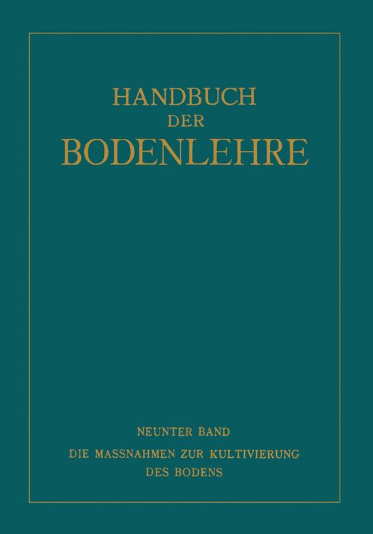 Produktbild: Die Massnahmen ƶur Kultivierung des Bodens