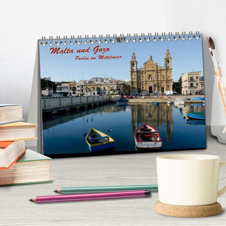Produktbild: Malta und Gozo, Perlen im Mittelmeer (Tischkalender 2026 DIN A5 quer), CALVENDO Monatskalender