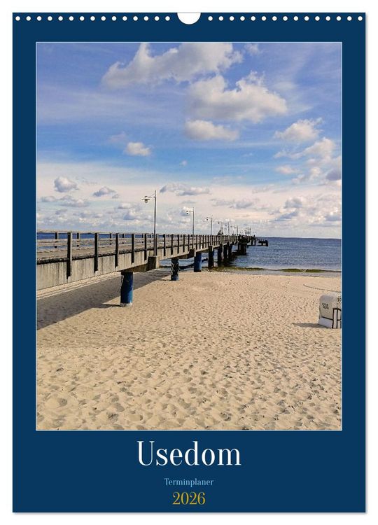 Produktbild: Usedom Ostsee - Terminplaner (Wandkalender 2026 DIN A3 hoch), CALVENDO Monatskalender