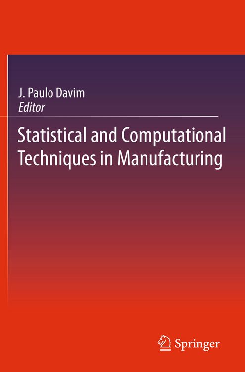 Produktbild: Statistical and Computational Techniques in Manufacturing