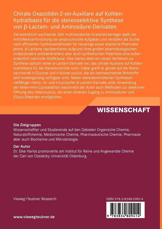 Produktbild: Chirale Oxazolidin-2-on-Auxiliare auf Kohlenhydratbasis f&uuml;r die stereoselektive Synthese von &szlig;-Lactam- und Aminos&auml;ure-Derivaten