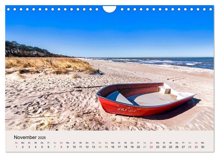 Produktbild: STRANDLUST: Fischland-Dar&szlig;-Zingst (Wandkalender 2026 DIN A4 quer), CALVENDO Monatskalender
