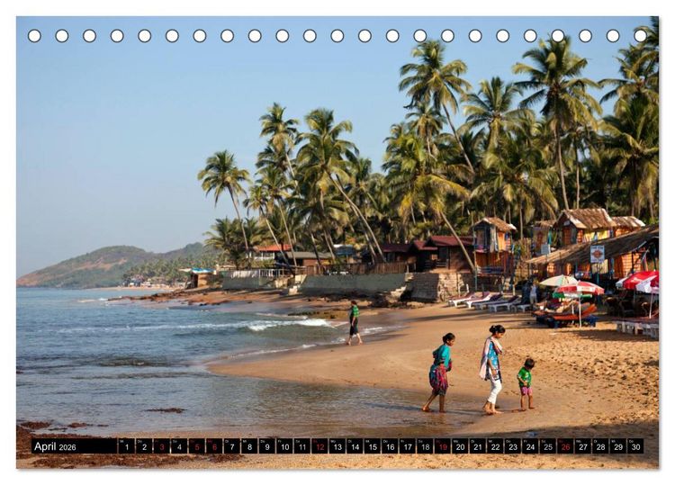 Produktbild: Indien - Goa (Tischkalender 2026 DIN A5 quer), CALVENDO Monatskalender