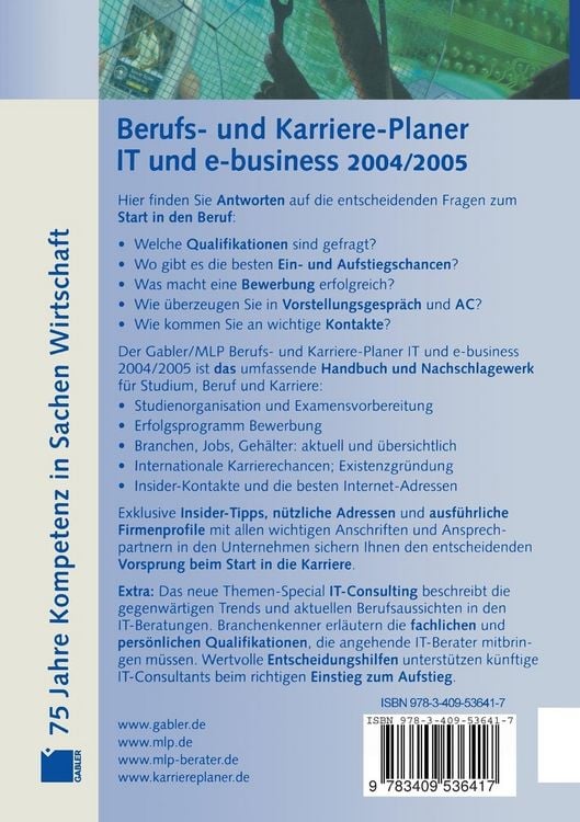Produktbild: Gabler / MLP Berufs- und Karriere-Planer IT und e-business 2004/2005