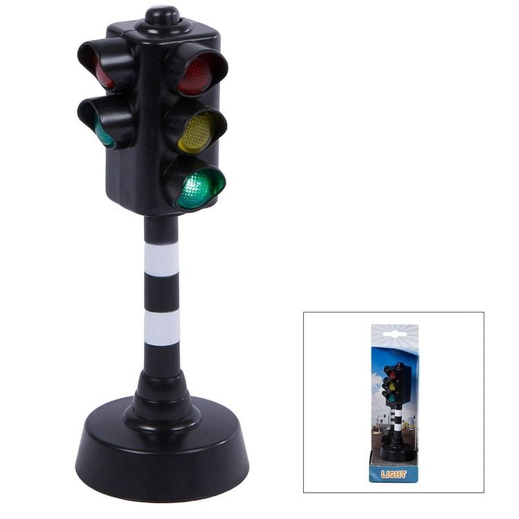 Produktbild: Miniatur Verkehrsampel mit Licht und Sound 14cm