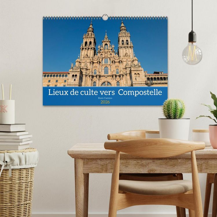 Produktbild: Lieux de culte vers Compostelle (Calendrier mural 2026 DIN A3 vertical), CALVENDO calendrier mensuel