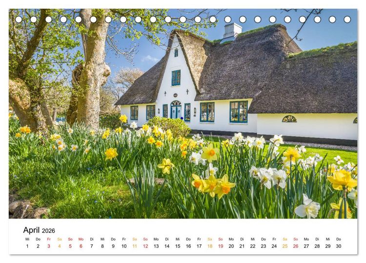 Produktbild: Sylter Friesenh&auml;user (Tischkalender 2026 DIN A5 quer), CALVENDO Monatskalender