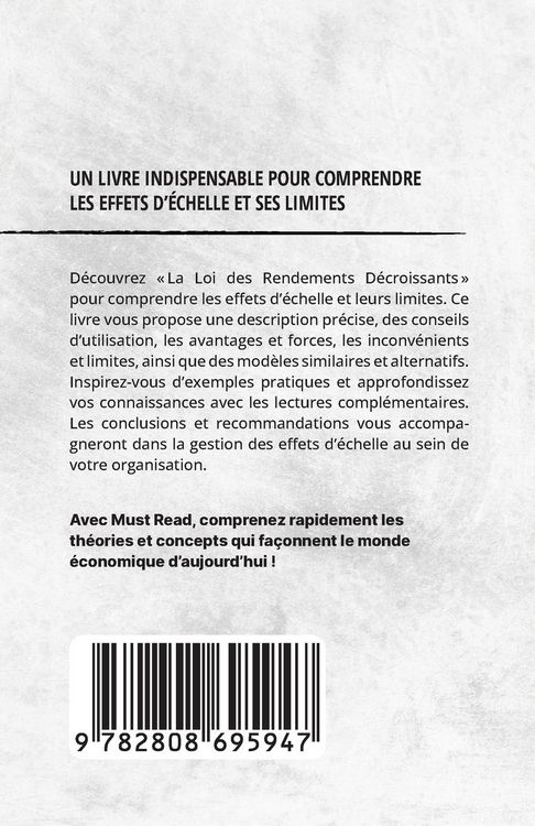 Produktbild: La Loi Des Rendements D&eacute;croissants