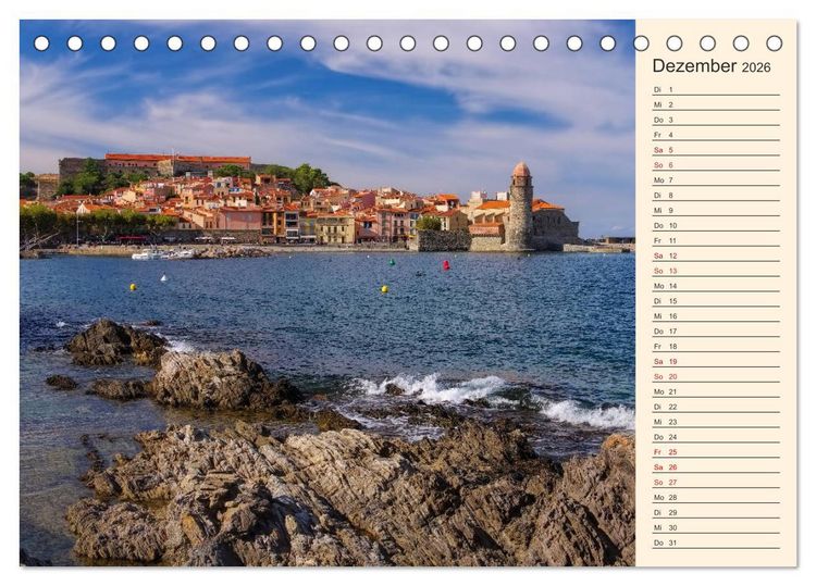 Produktbild: Collioure - Perle der Cote Vermeille (Tischkalender 2026 DIN A5 quer), CALVENDO Monatskalender