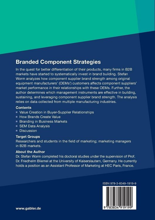 Produktbild: Branded Component Strategies