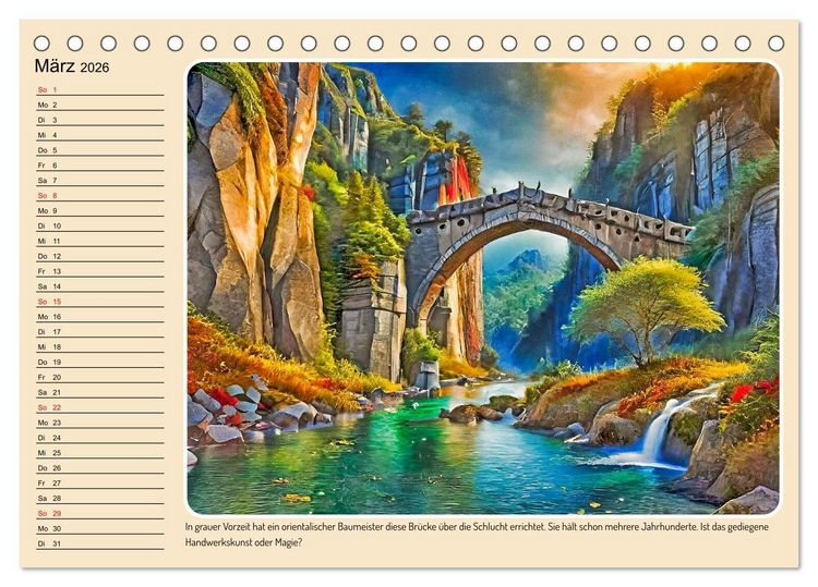 Produktbild: Orte einer M&auml;rchenwelt (Tischkalender 2026 DIN A5 quer), CALVENDO Monatskalender