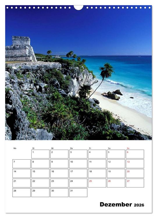 Produktbild: Das mystische Land der Maya. Mexiko-Yucatan (Wandkalender 2026 DIN A3 hoch), CALVENDO Monatskalender