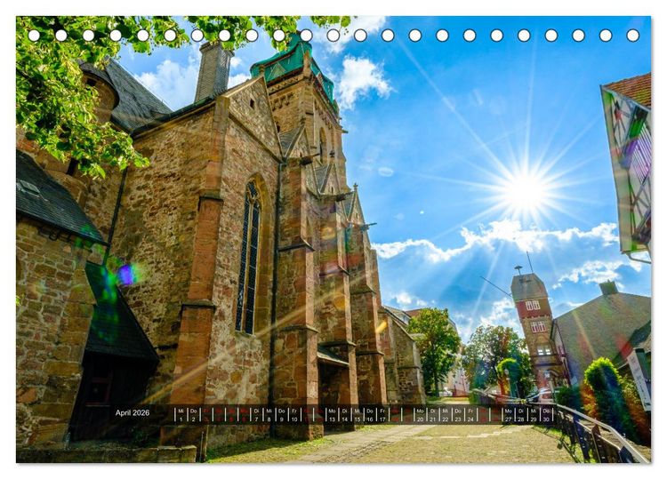 Produktbild: Bad Wildungen, Kurstadt mit Herz (Tischkalender 2026 DIN A5 quer), CALVENDO Monatskalender