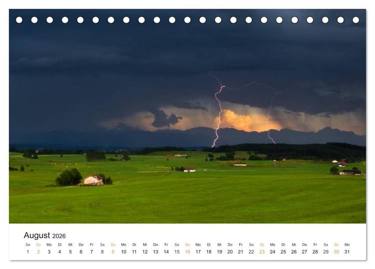 Produktbild: Faszination Gewitter (Tischkalender 2026 DIN A5 quer), CALVENDO Monatskalender