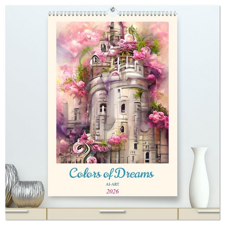 Produktbild: Colors of Dreams - AI-ART (hochwertiger Premium Wandkalender 2026 DIN A2 hoch), Kunstdruck in Hochglanz