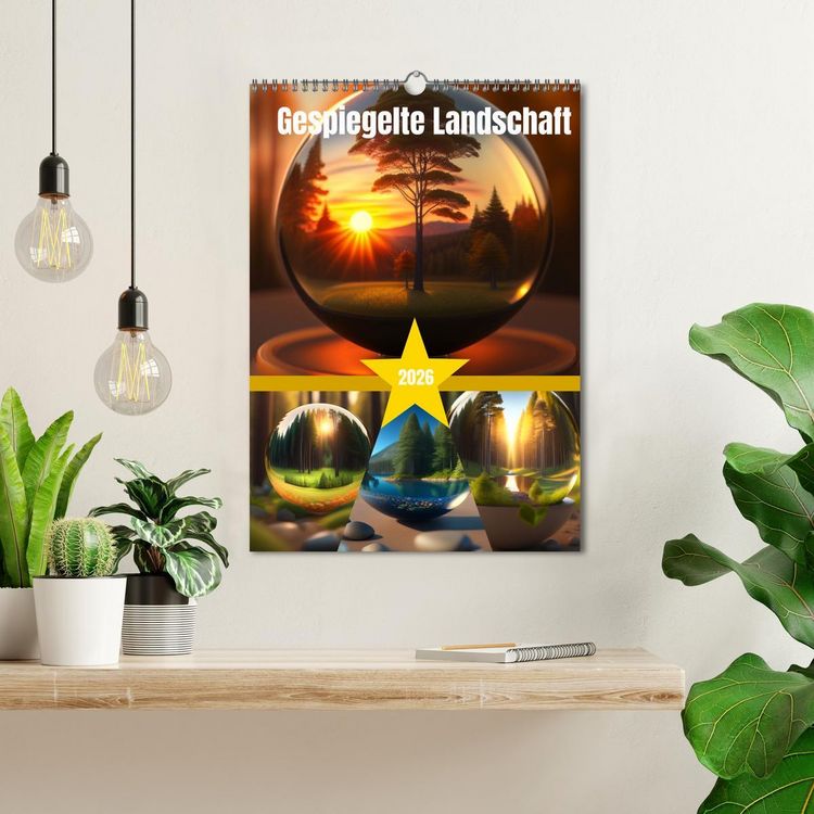 Produktbild: Gespiegelte Landschaft (Wandkalender 2026 DIN A3 hoch), CALVENDO Monatskalender