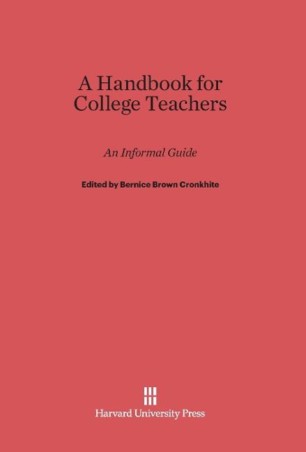 Produktbild: A Handbook for College Teachers