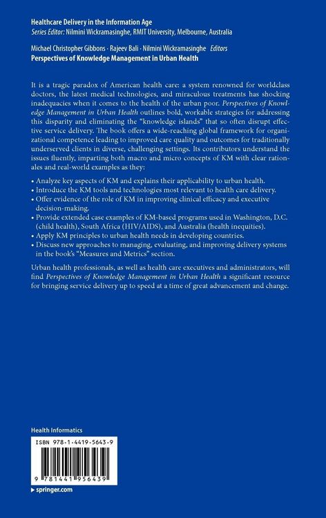 Produktbild: Perspectives of Knowledge Management in Urban Health