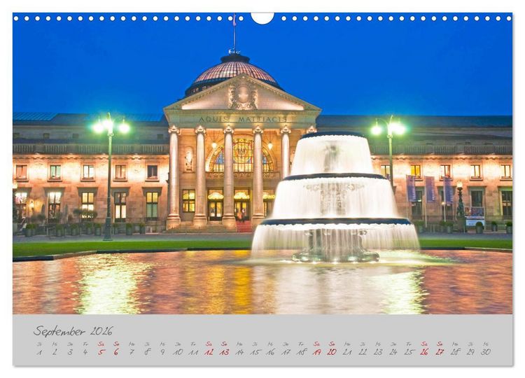 Produktbild: Wiesbaden Die Kurstadt im Rheingau (Wandkalender 2026 DIN A3 quer), CALVENDO Monatskalender