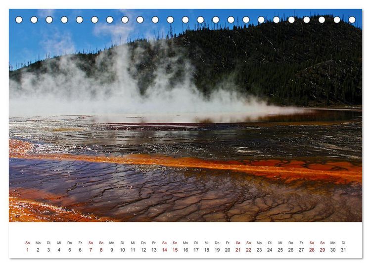 Produktbild: Im Farbenspiel des Yellowstone Natl. Park (Tischkalender 2026 DIN A5 quer), CALVENDO Monatskalender
