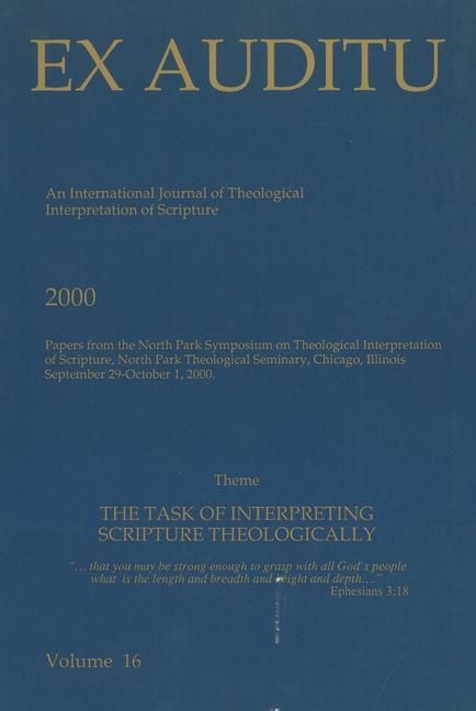 Produktbild: Ex Auditu - Volume 16: An International Journal for the Theological Interpretation of Scripture
