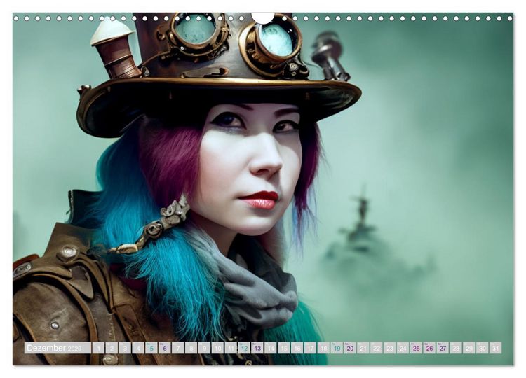 Produktbild: Starke Frauen - Steampunk Lebenswelten (Wandkalender 2026 DIN A3 quer), CALVENDO Monatskalender