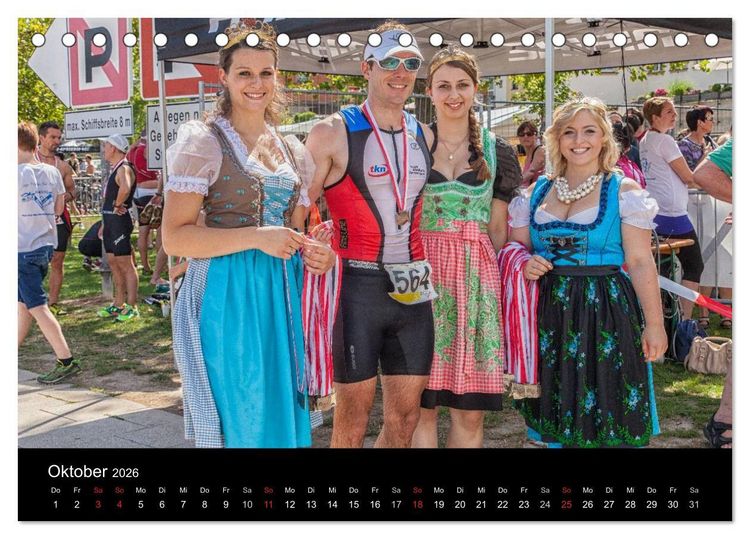 Produktbild: Fascination Triathlon (Tischkalender 2026 DIN A5 quer), CALVENDO Monatskalender