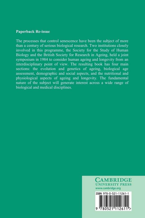 Produktbild: The Biology of Human Ageing